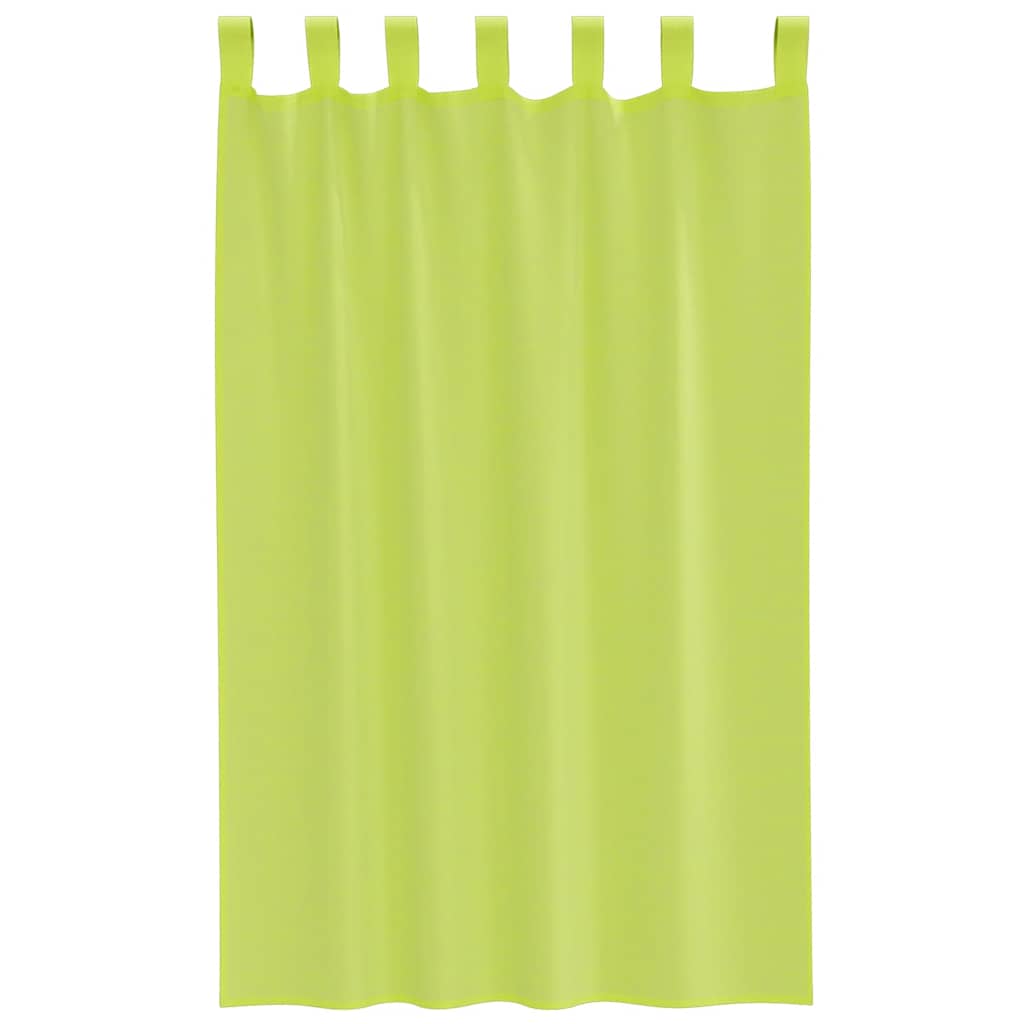 Voile Vorhänge mit Lasche 2 Stk. Apfelgrün