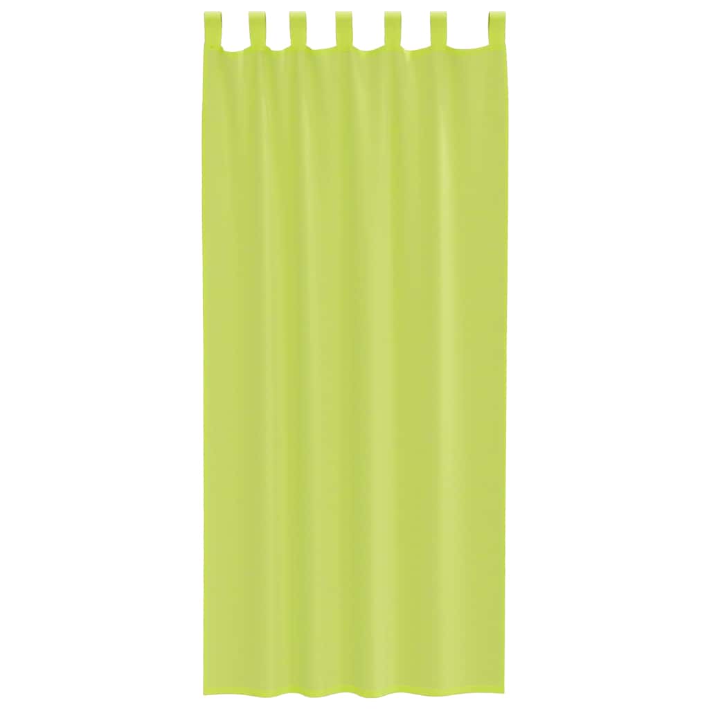 Voile Tab Top Curtains 2 pcs. Apple Green
