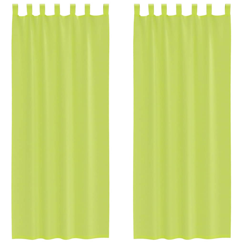 Voile Vorhänge mit Lasche 2 Stk. Apfelgrün