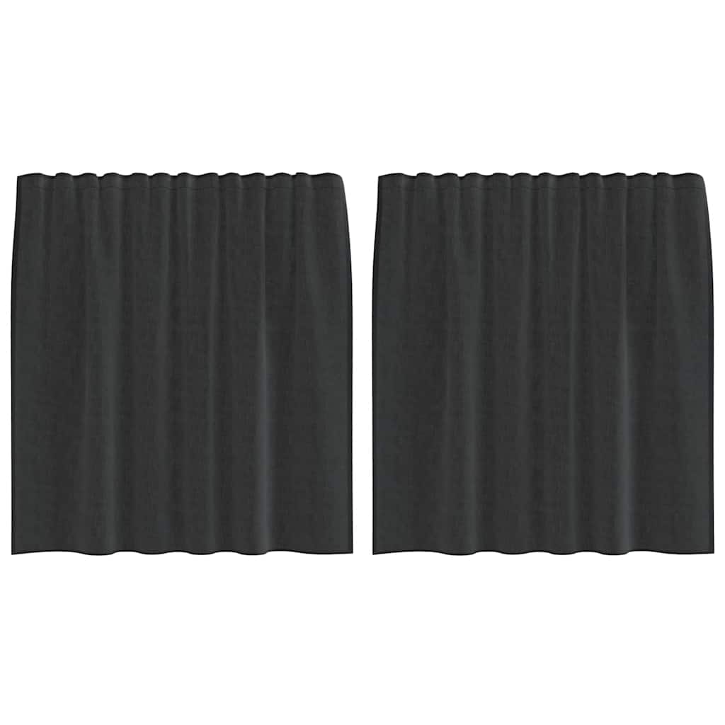 Voilages à pattes 2 pièces Noir