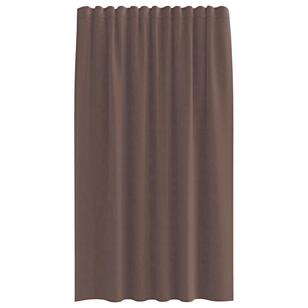 Voilage à pattes 2 pièces Marron