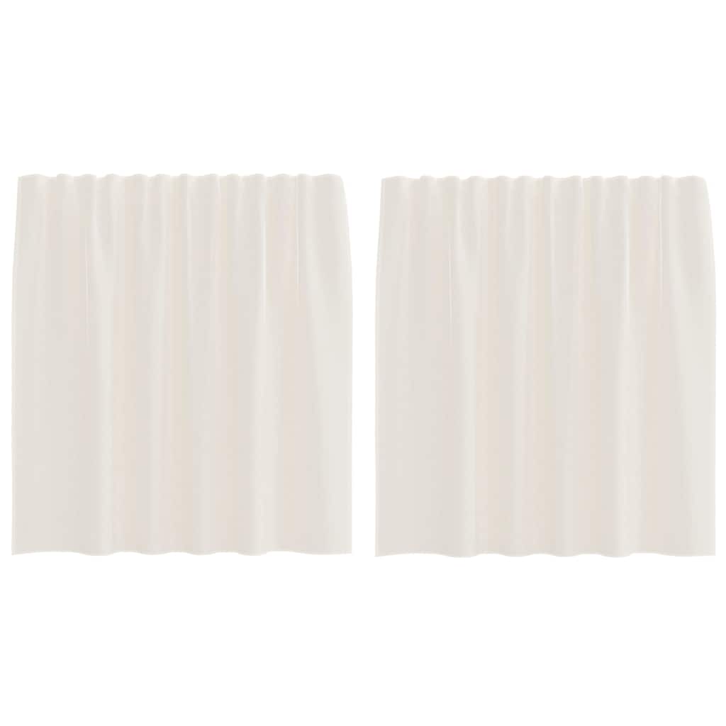 Voile Vorhänge mit Lasche 2 Stk. Creme