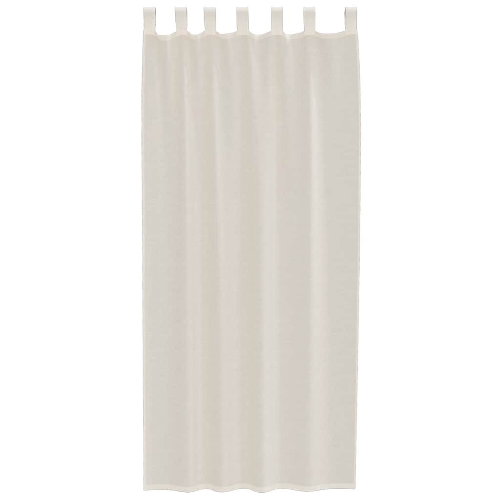 Voile Vorhänge mit Lasche 2 Stk. Creme