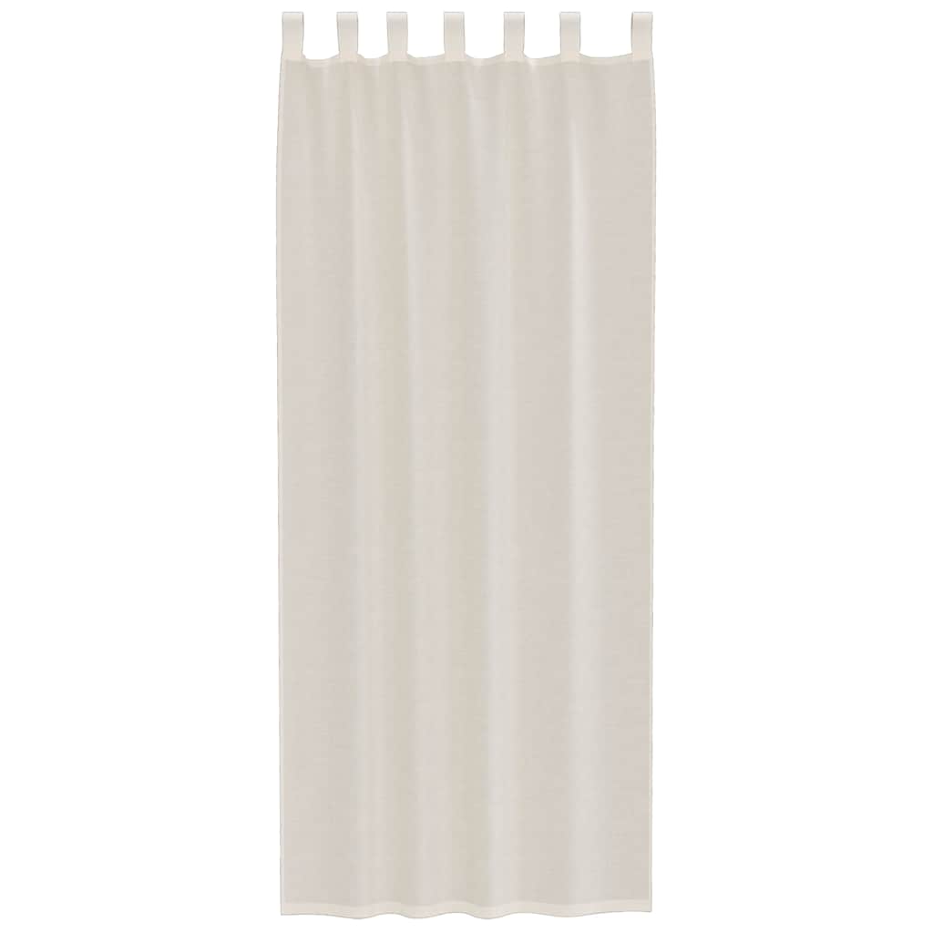 Voile Vorhänge mit Lasche 2 Stk. Creme