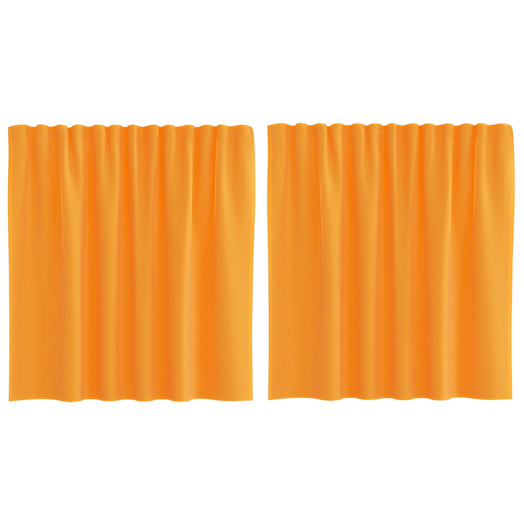 Voilages à passants 2 p. Orange 140x140 cm