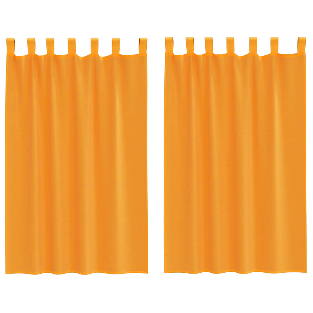 Voilages à passants 2 pcs Orange 140x175 cm