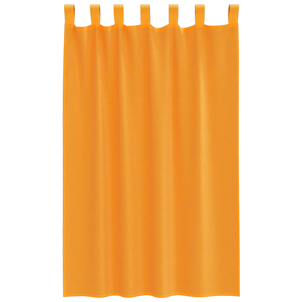 Voilages à passants 2 pcs Orange 140x175 cm