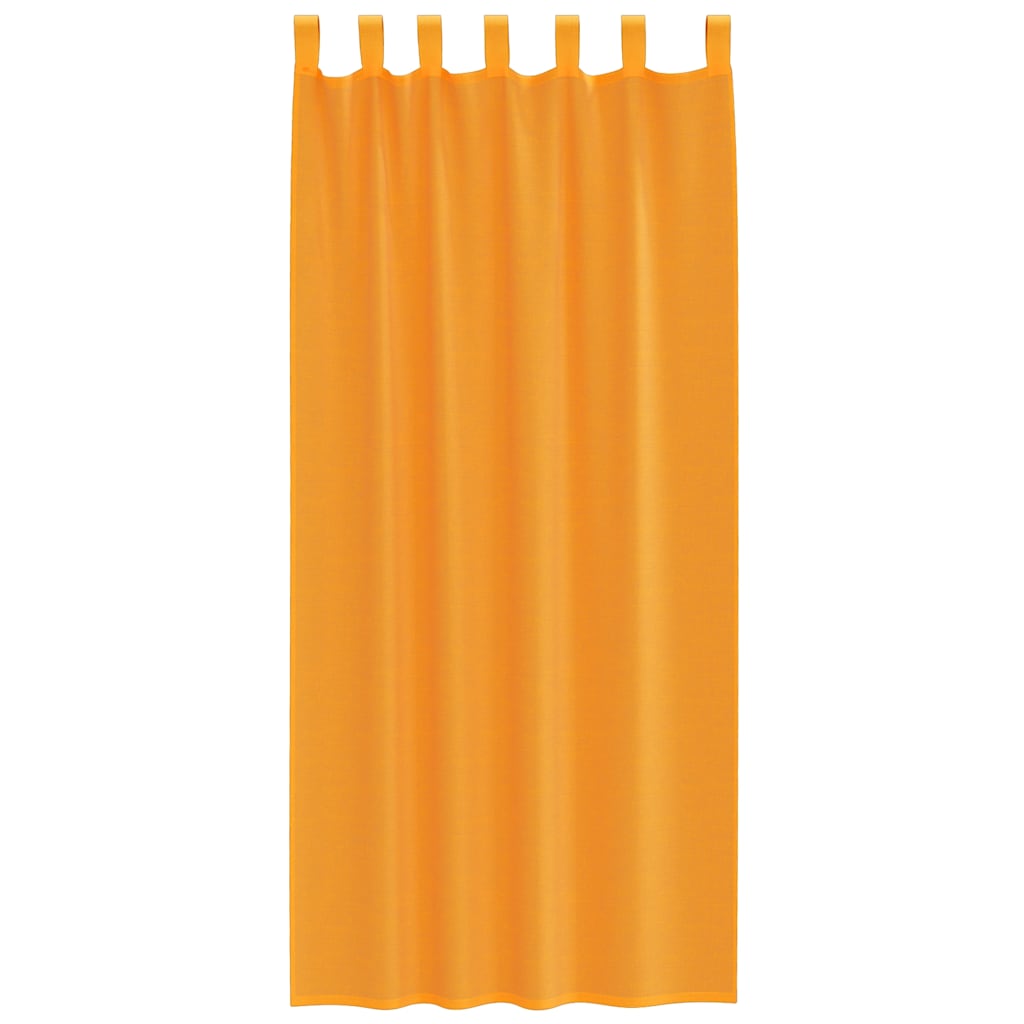Voile Vorhänge mit Schlaufen 2 Stk. Orange 140x225 cm
