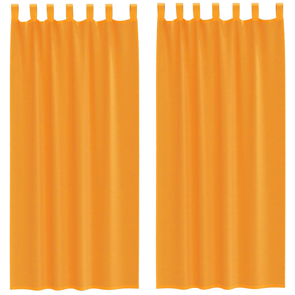 Voile Curtains with Loops 2 pcs. Orange 140x245 cm