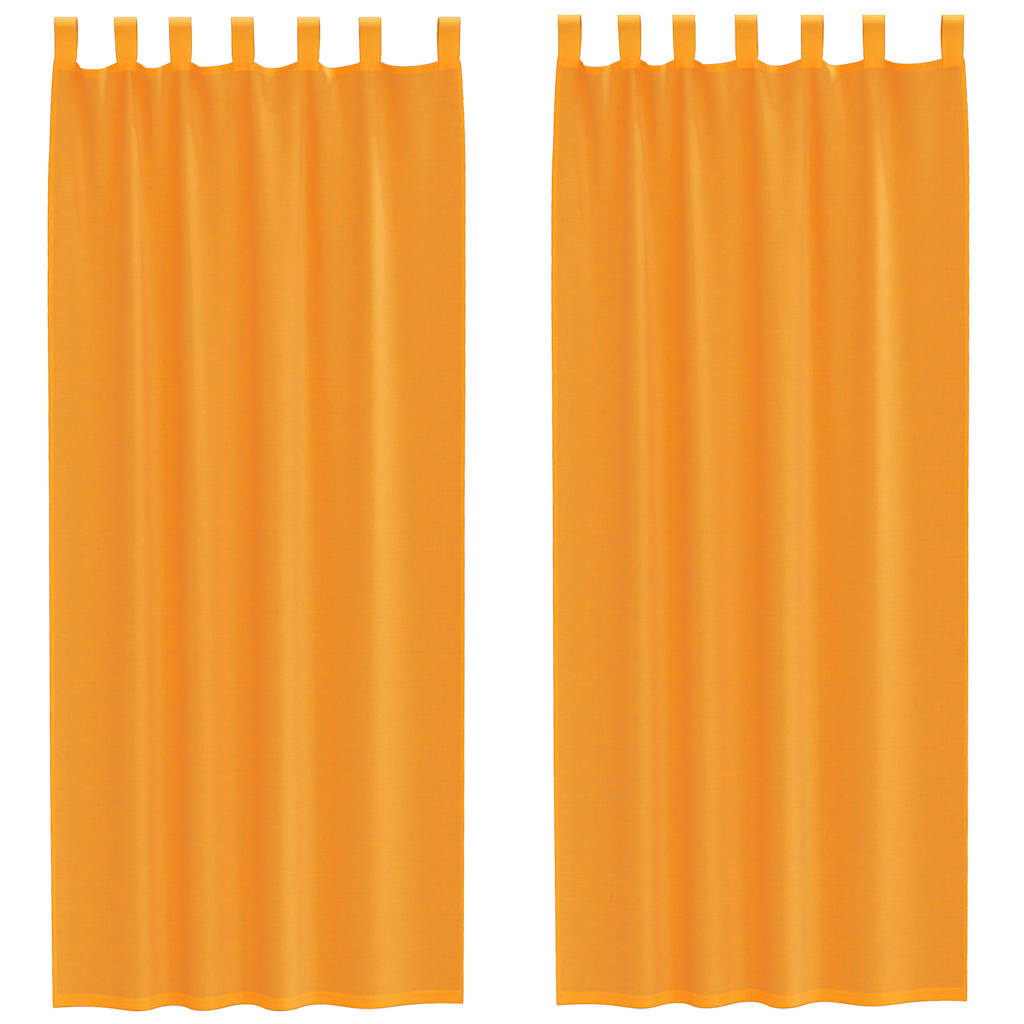 Voile Vorhänge mit Schlaufen 2 Stk. Orange 140x260 cm