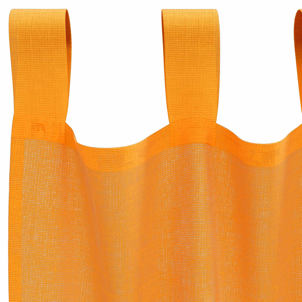 Voile Vorhänge mit Schlaufen 2 Stk. Orange 140x260 cm