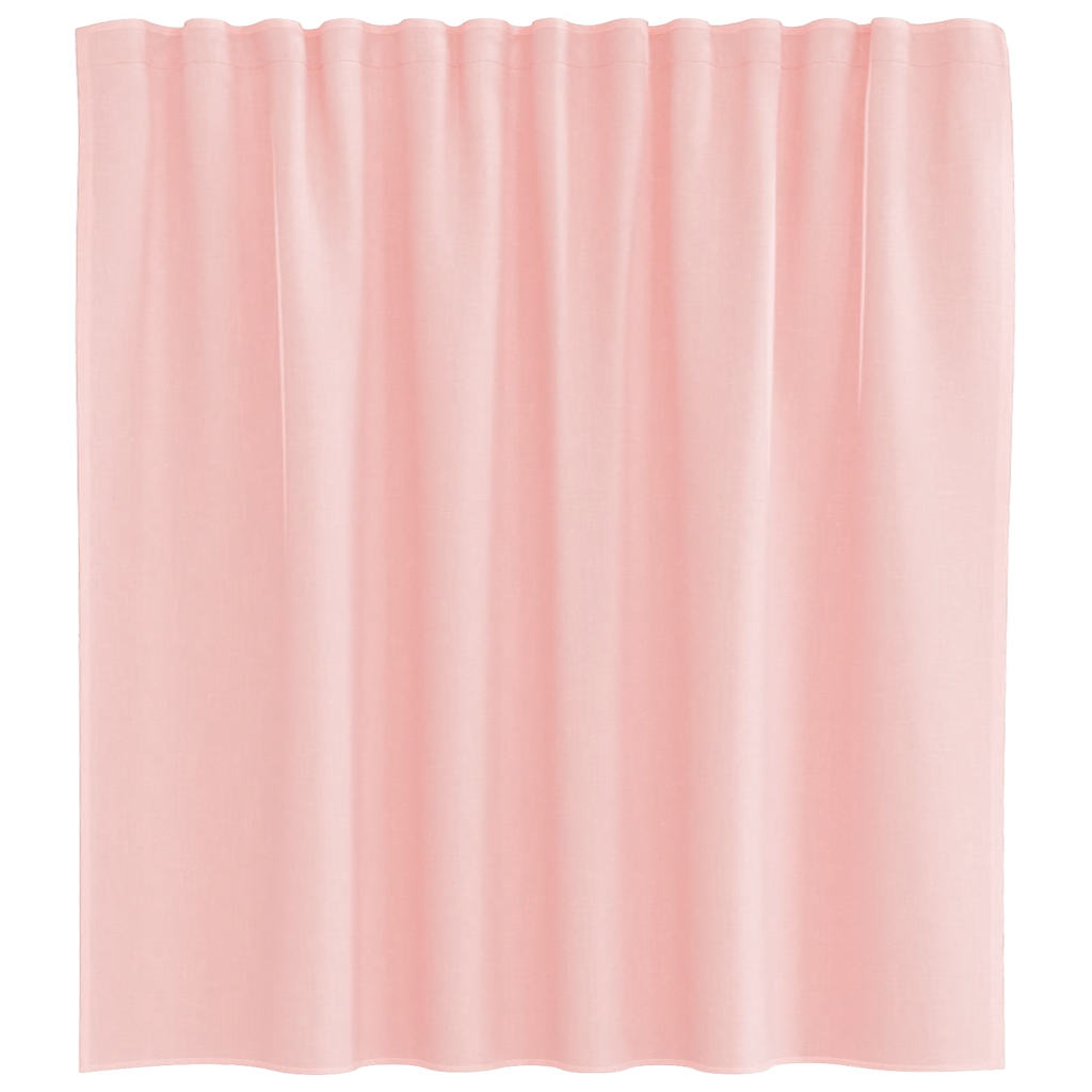 Voilages à passants 2 pcs Rose 140x140 cm