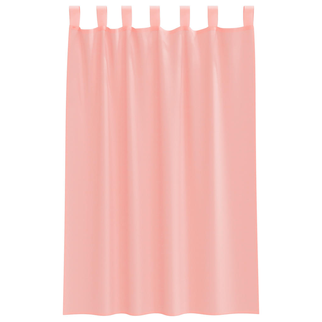 Voile rideaux à passants 2 pcs Rose 140x175 cm