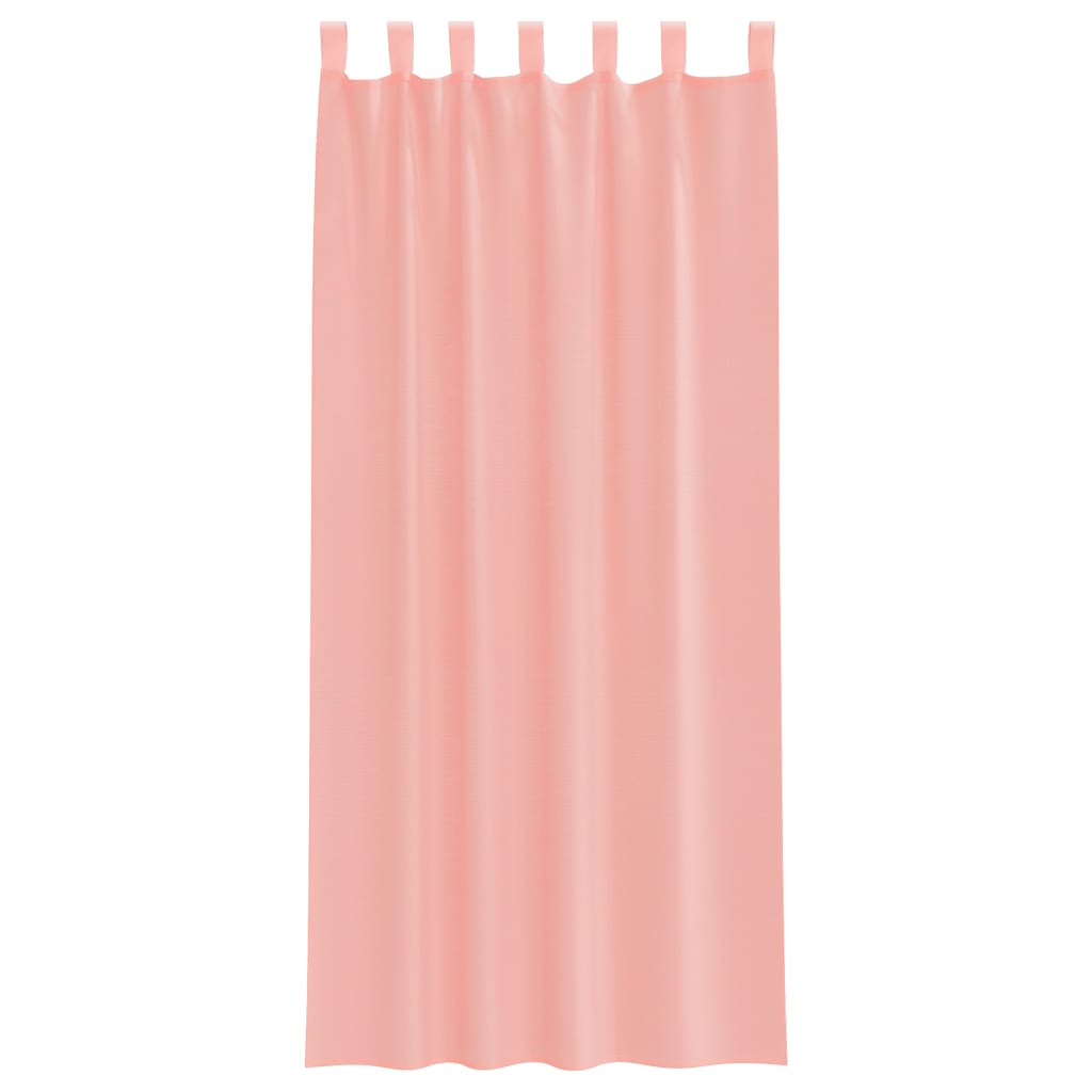 Voile Vorhänge mit Schlaufen 2 Stk. Rosa 140x225 cm