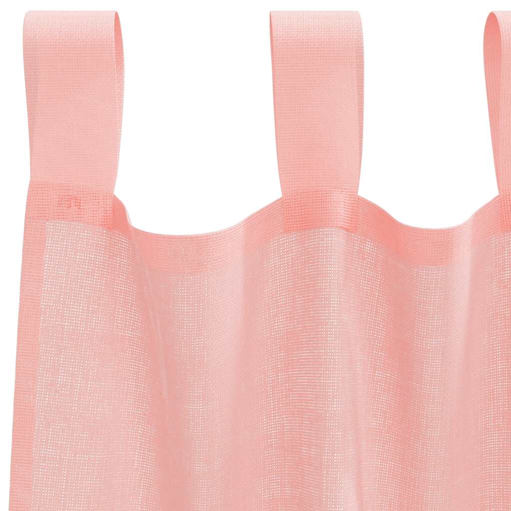 Voile Vorhänge mit Schlaufen 2 Stk. Rosa 140x225 cm