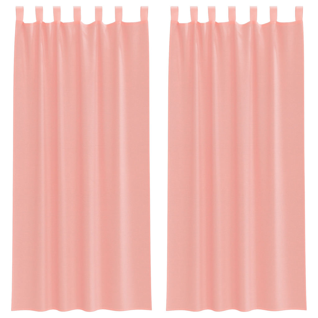 Voilages à passants 2 pcs Rose 140x245 cm