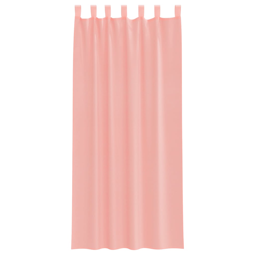 Voilages à passants 2 pcs Rose 140x245 cm