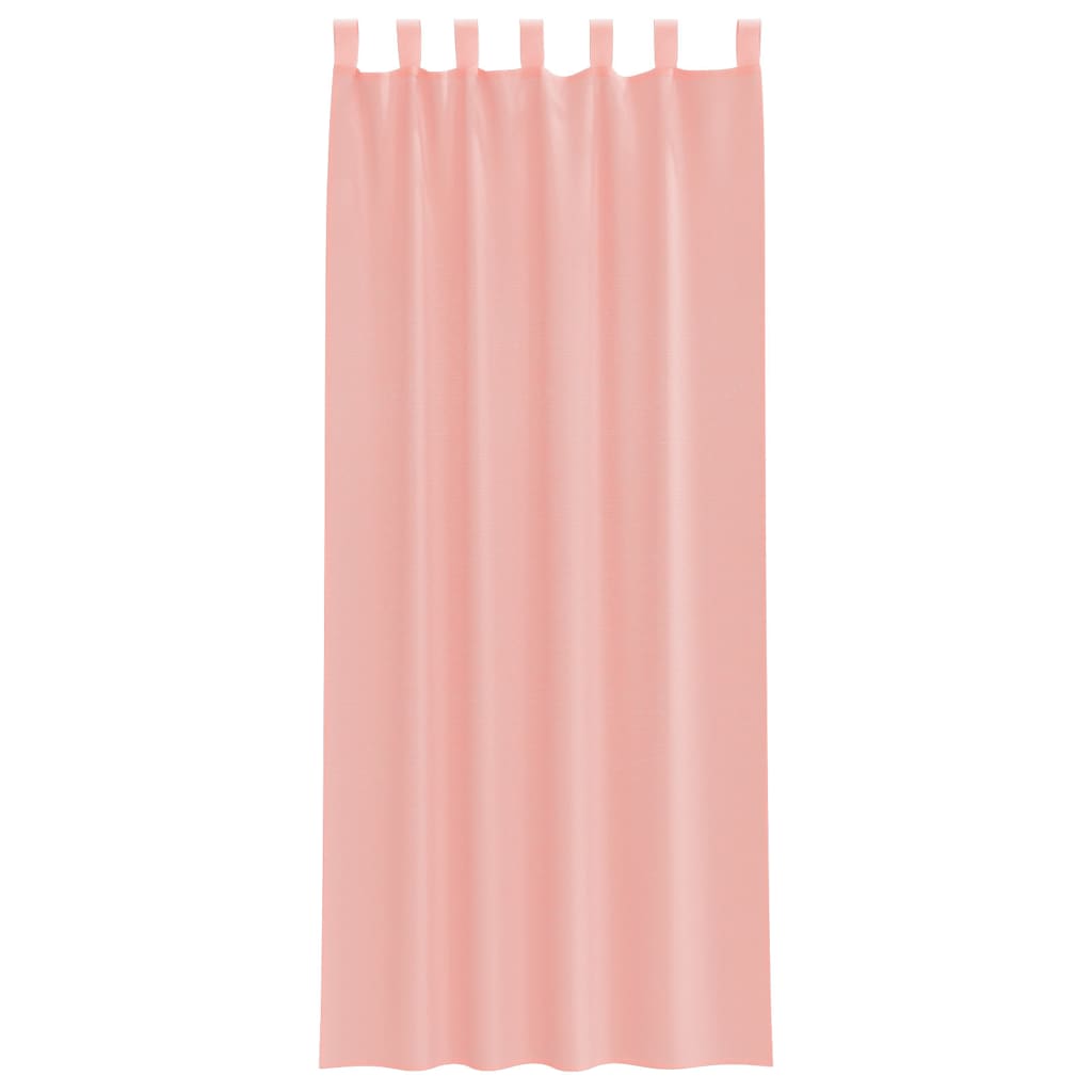 Voile Vorhänge mit Schlaufen 2 Stk. Rosa 140x260 cm