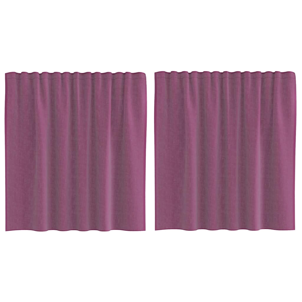Voile Vorhänge mit Schlaufen 2 Stk. Lila 140x140 cm