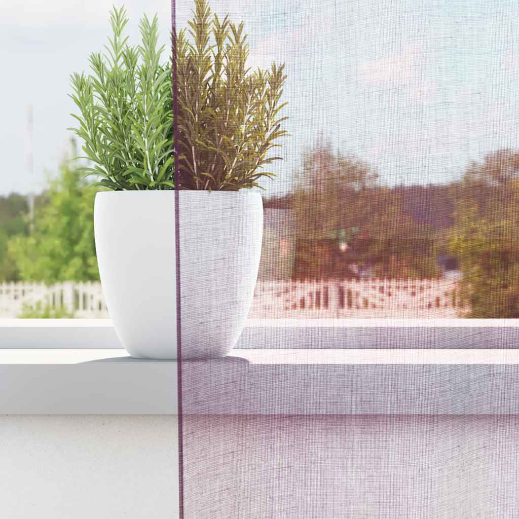 Voile Vorhänge mit Schlaufen 2 Stk. Lila 140x140 cm