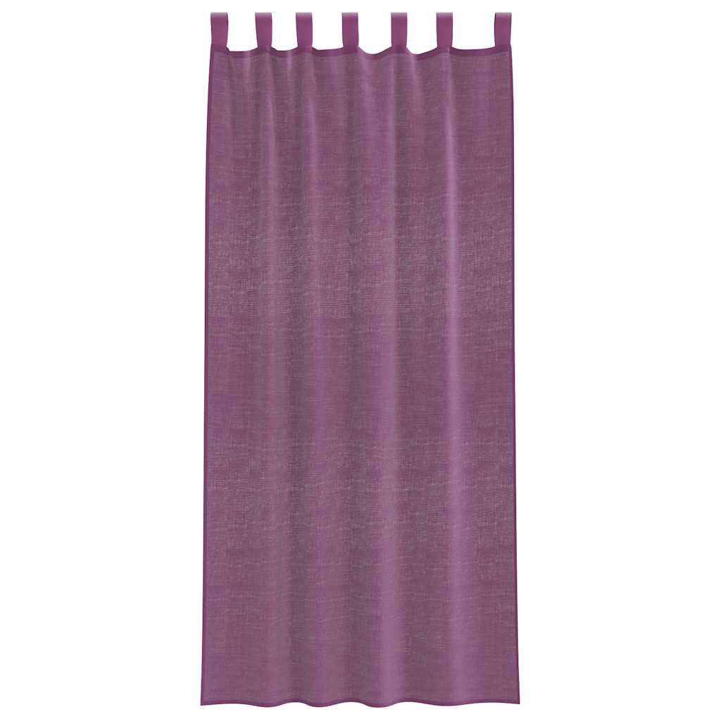 Voile Vorhänge mit Schlaufen 2 Stk. Lila 140x245 cm