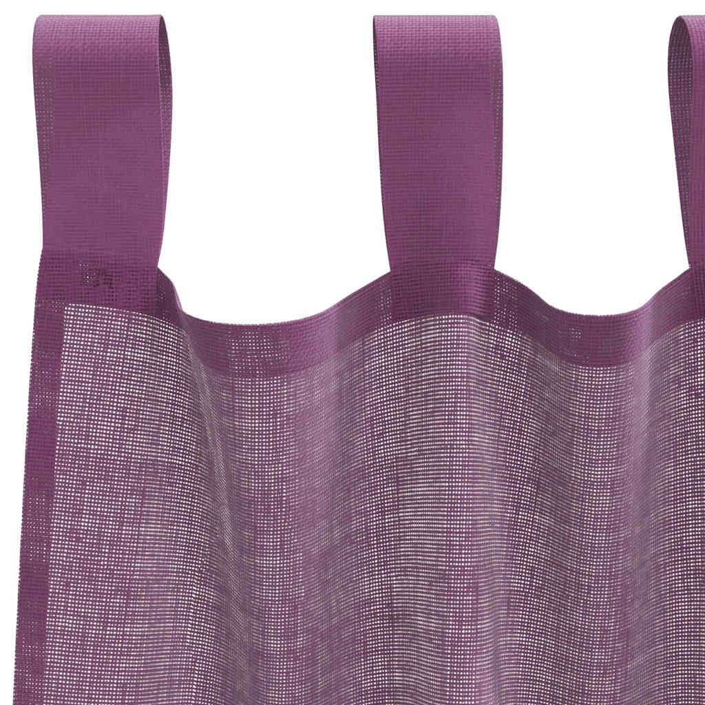 Voile Vorhänge mit Schlaufen 2 Stk. Lila 140x260 cm