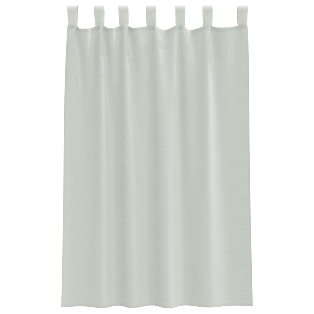 Voile Vorhänge mit Schlaufen 2 Stk. Hellgrau 140x175 cm