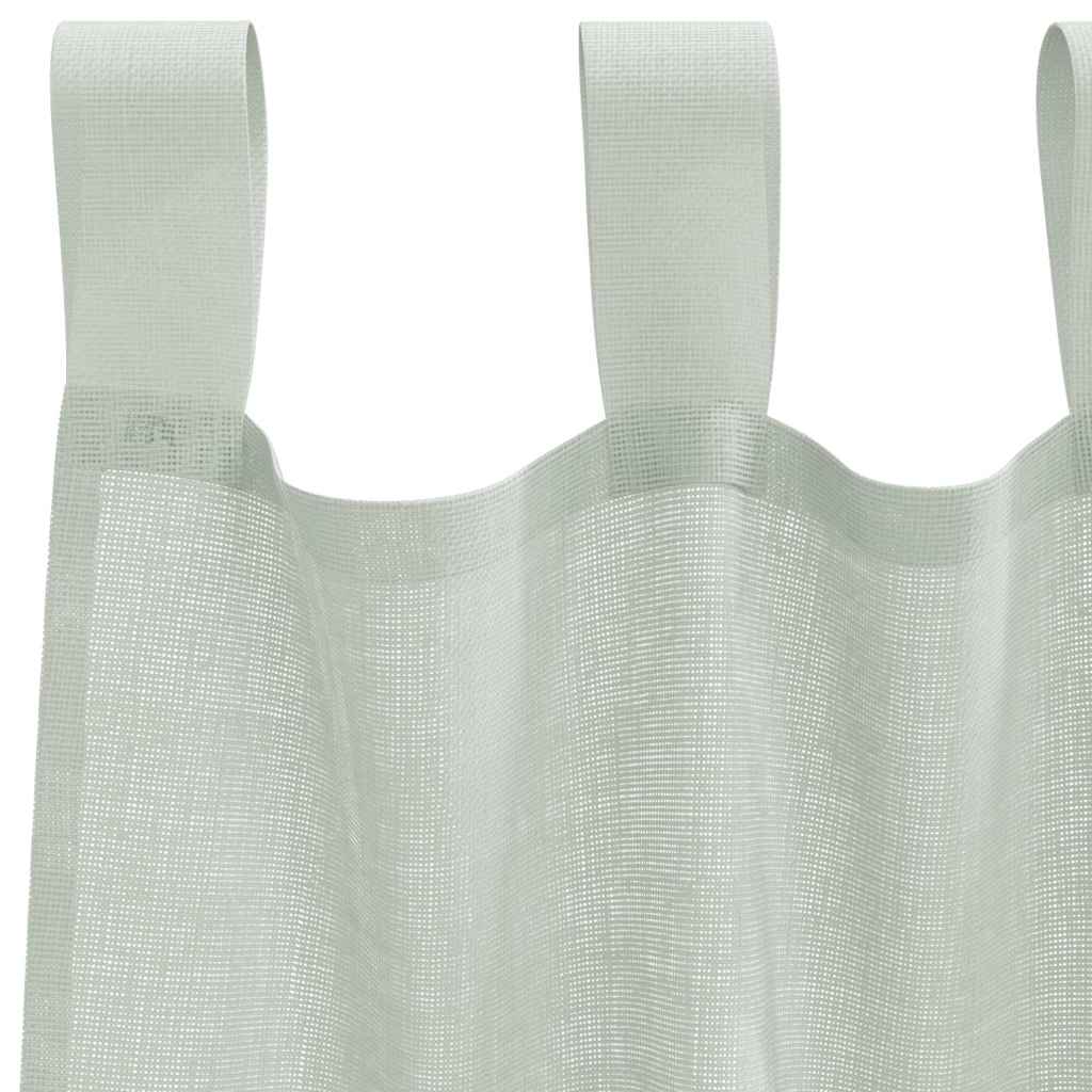 Voile Vorhänge mit Schlaufen 2 Stk. Hellgrau 140x175 cm