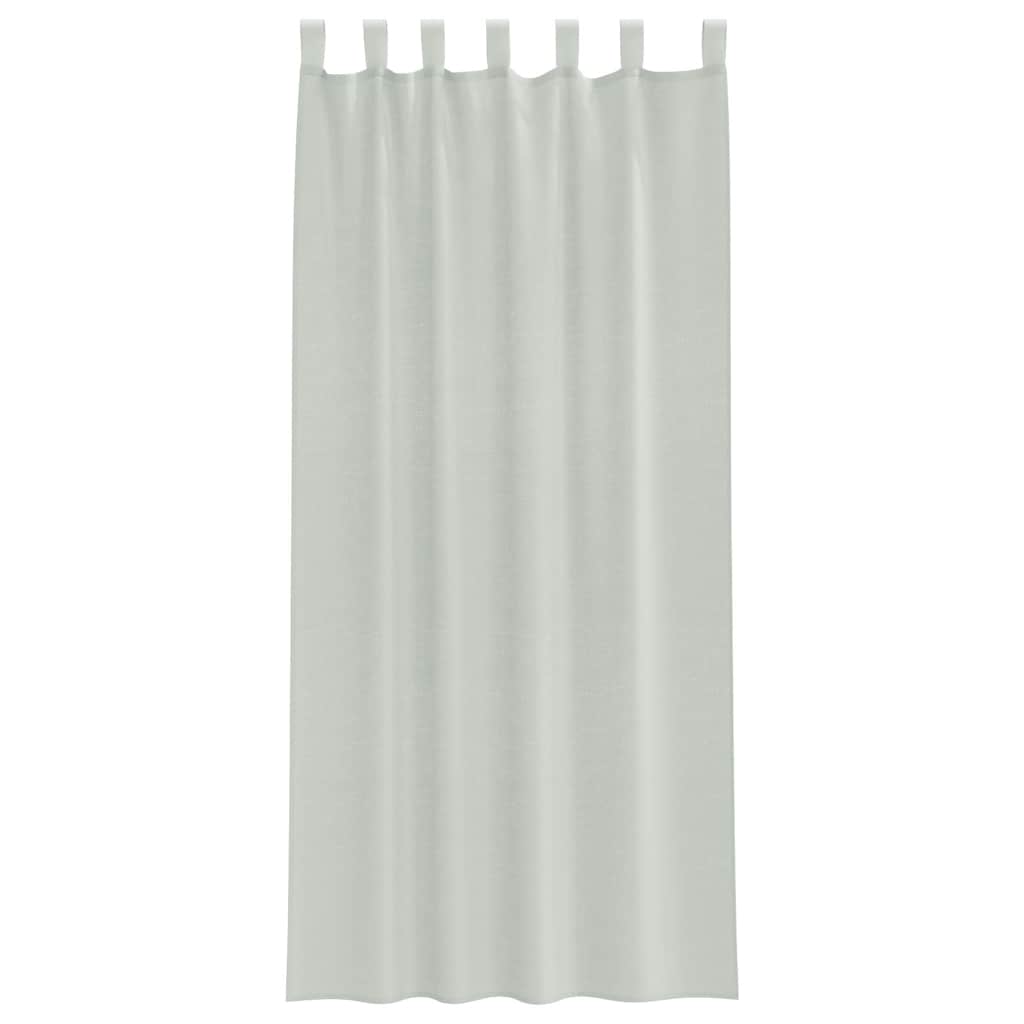 Voile Curtains with Loops 2 pcs. Light Grey 140x225 cm