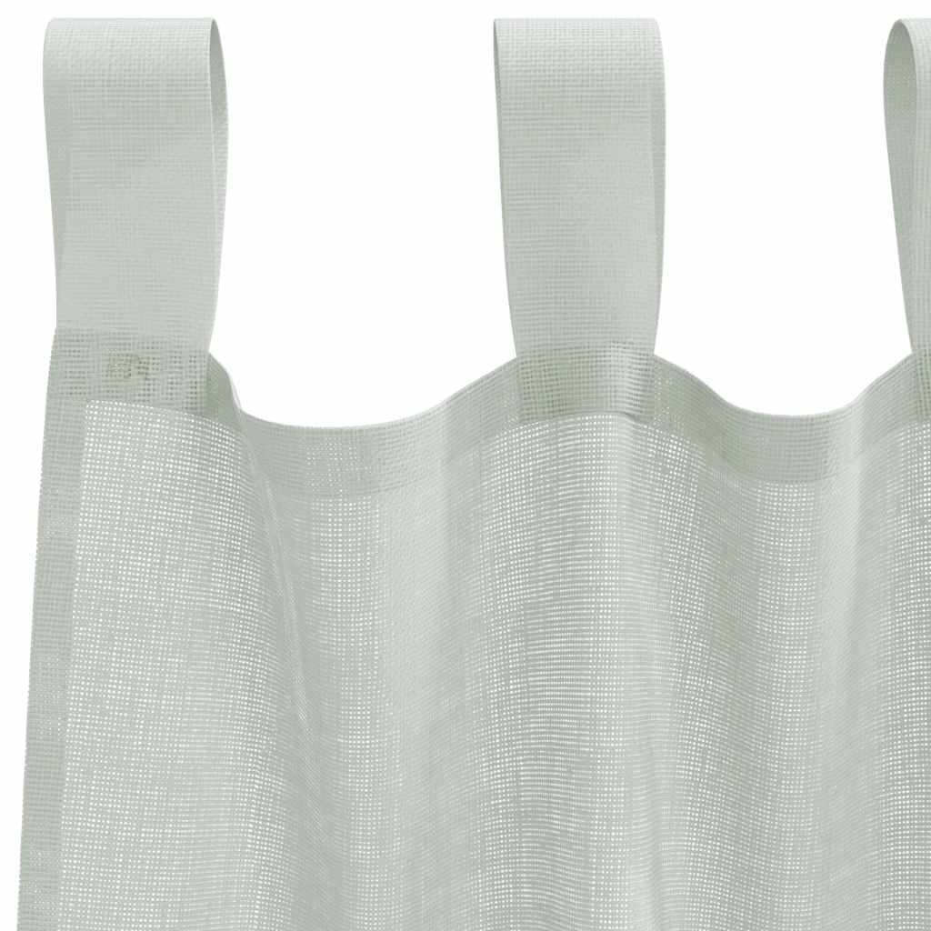 Voile Curtains with Loops 2 pcs. Light Grey 140x225 cm