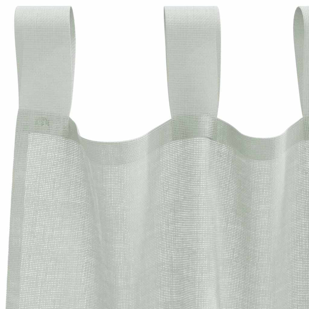 Voile Vorhänge mit Schlaufen 2 Stk. Hellgrau 140x260 cm