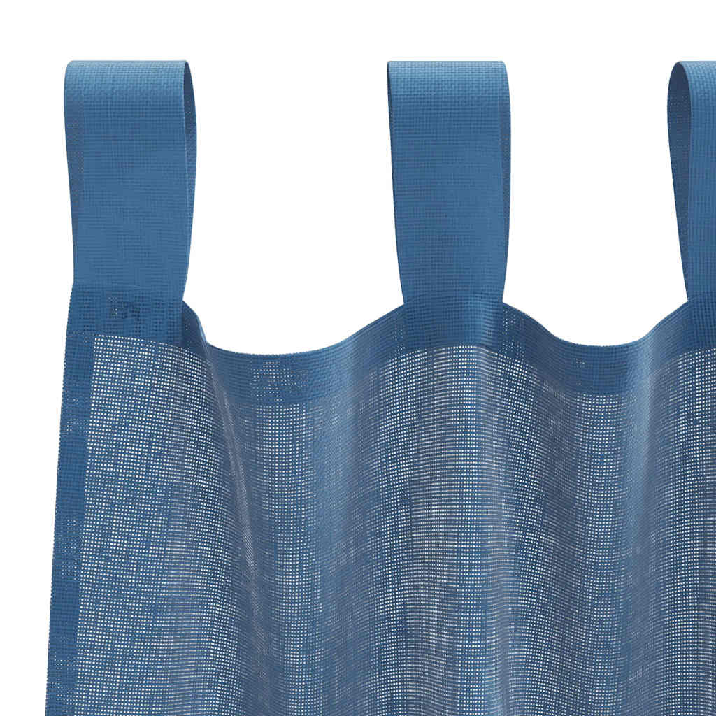 Voile Curtains with Loops 2 pcs. Royal Blue 140x140 cm