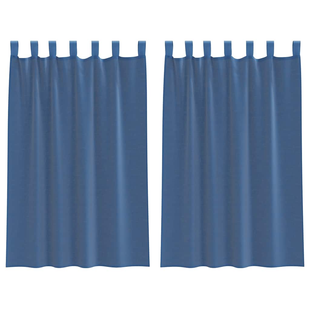 Voilage à passants 2 pcs. Bleu roi 140x175 cm