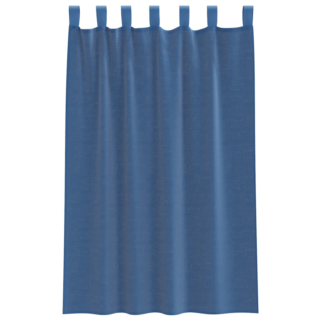 Voilage à passants 2 pcs. Bleu roi 140x175 cm