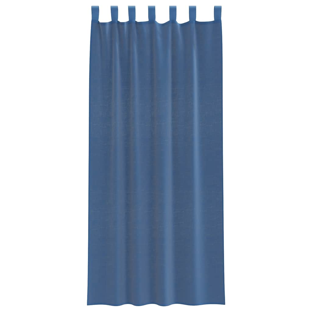 Voilages à passants 2 pcs. Bleu roi 140x225 cm