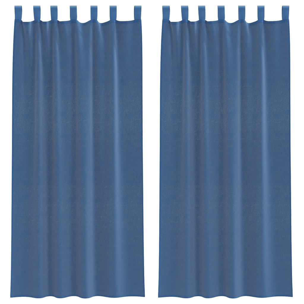 Voilages à passants 2 pcs. Bleu roi 140x245 cm