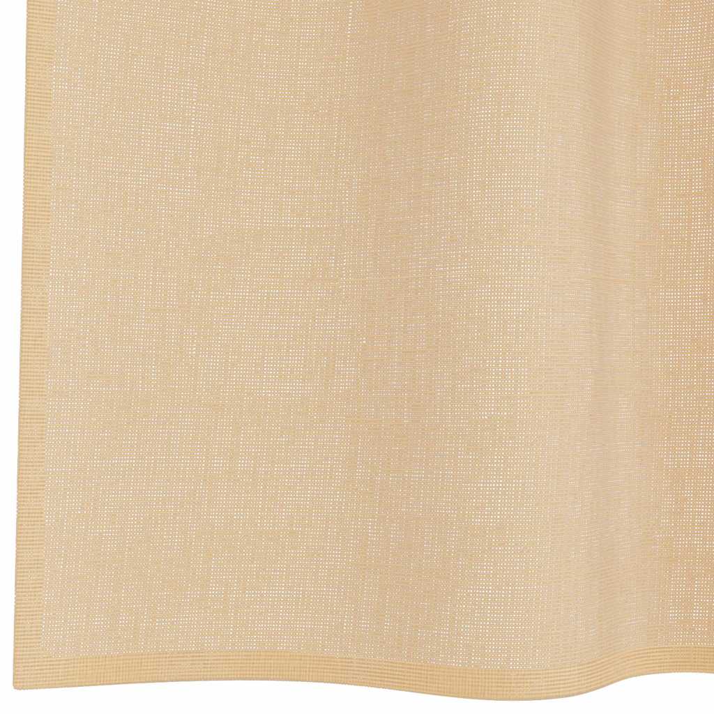 Voile Vorhänge mit Schlaufen 2 Stk. Sandfarbe 140x175 cm
