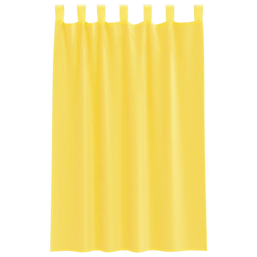 Voile Vorhänge mit Schlaufen 2 Stk. Gelb 140x175 cm