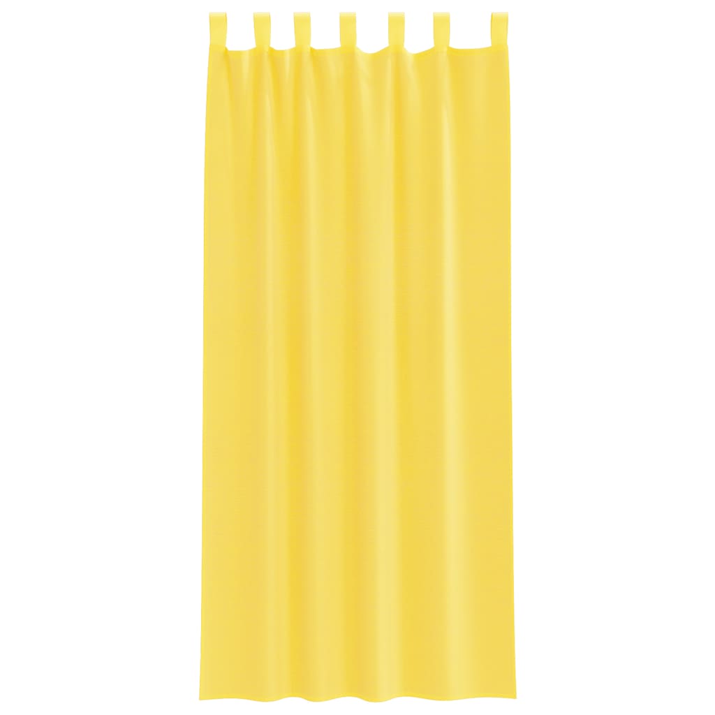 Voile Curtains with Loops 2 pcs. Yellow 140x225 cm