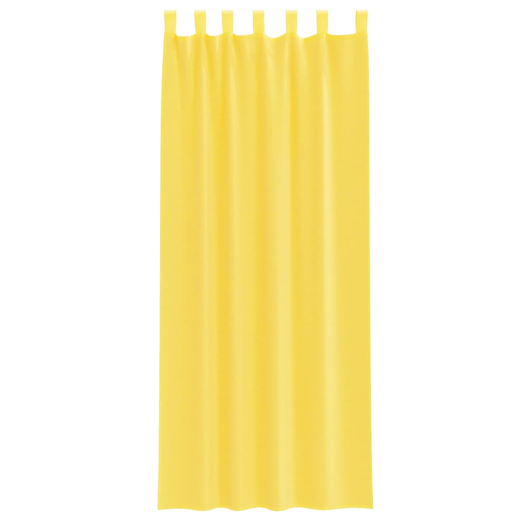 Voile Vorhänge mit Schlaufen 2 Stk. Gelb 140x260 cm
