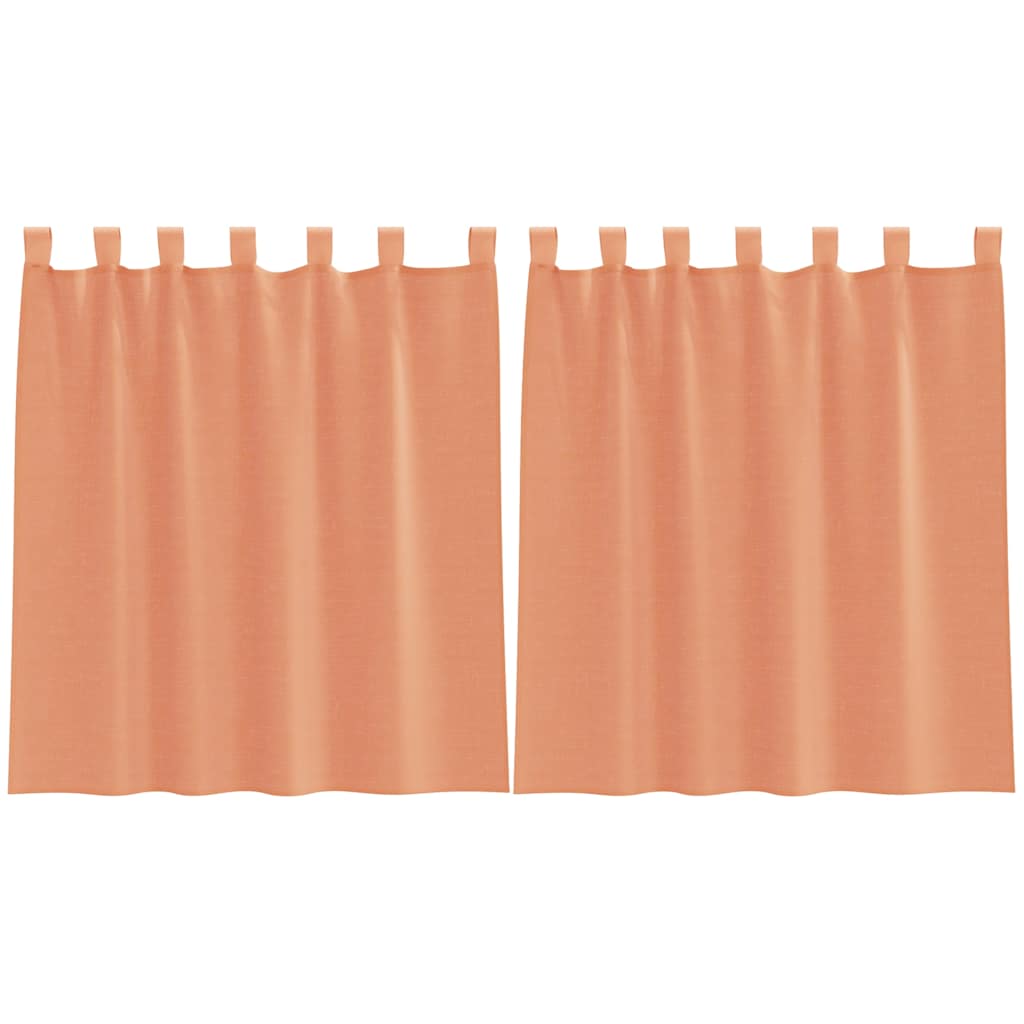 Voile Vorhänge mit Schlaufen 2 Stk. Terrakottarot 140x140 cm