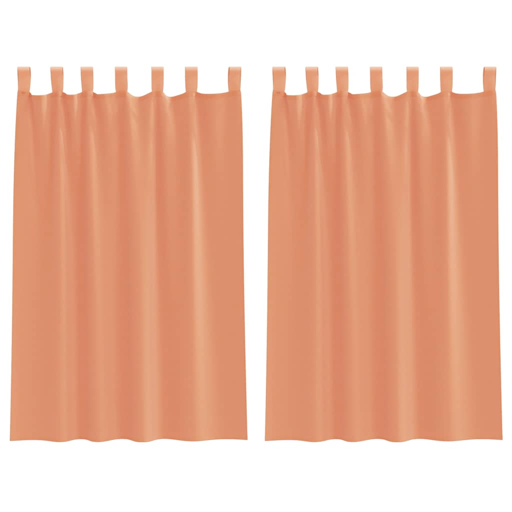 Voile Vorhänge mit Schlaufen 2 Stk. Terrakottarot 140x175 cm