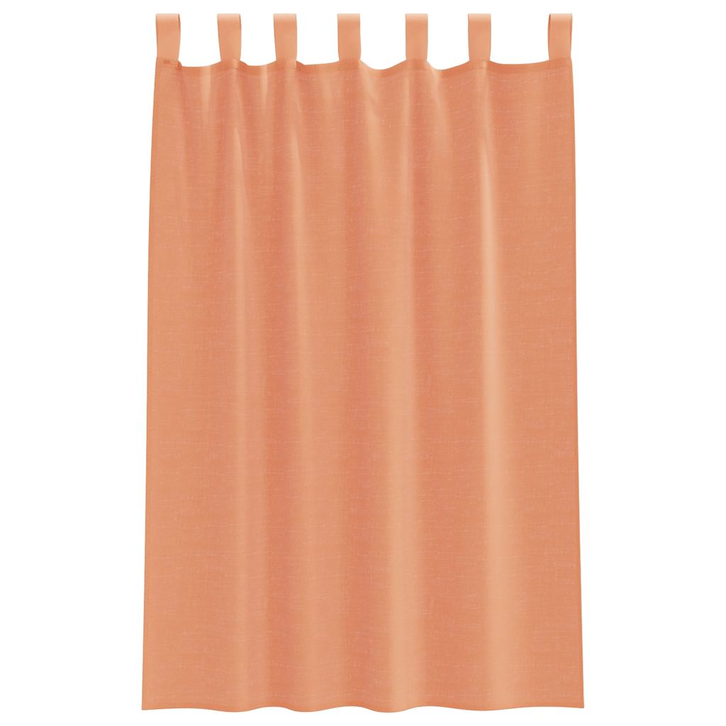 Voile Vorhänge mit Schlaufen 2 Stk. Terrakottarot 140x175 cm