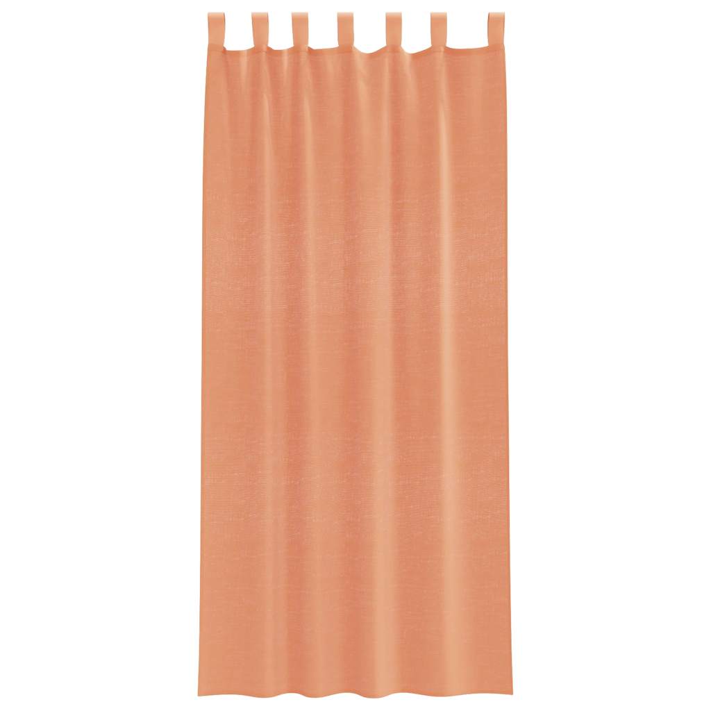 Voilages à passants 2 pcs Rouge terre cuite 140x225 cm