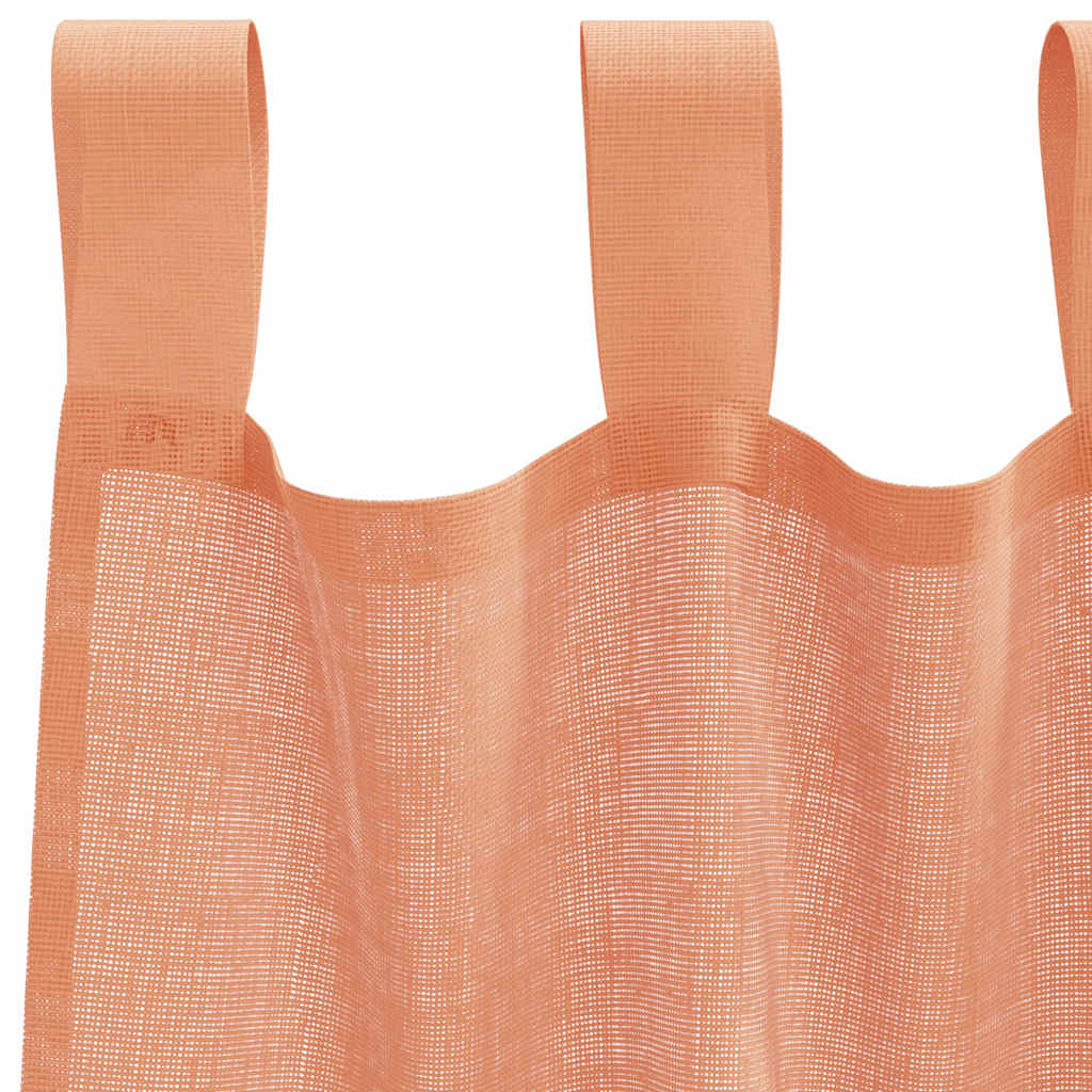 Voilages à passants 2 pcs Rouge terre cuite 140x225 cm