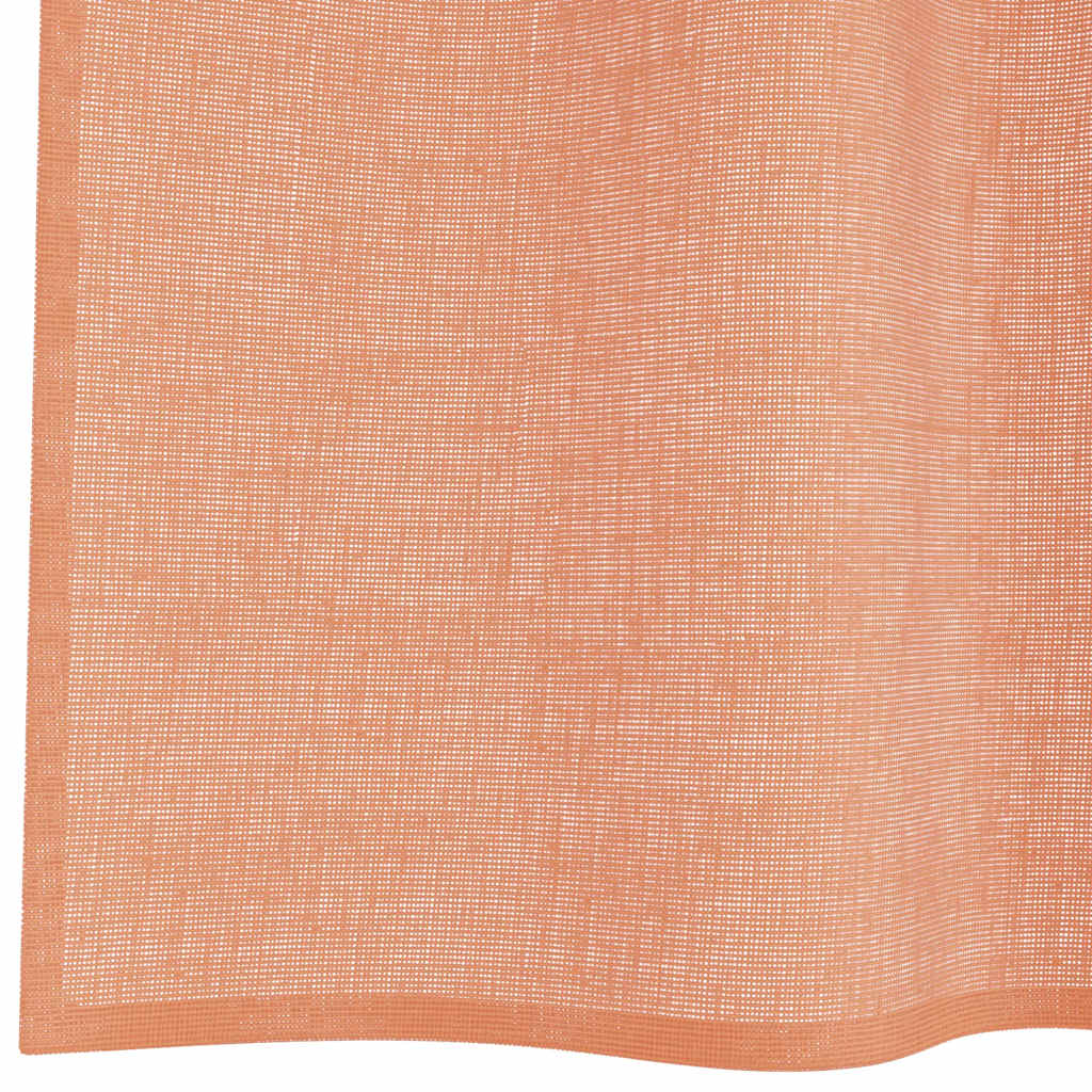 Voilages à passants 2 pcs Rouge terre cuite 140x225 cm