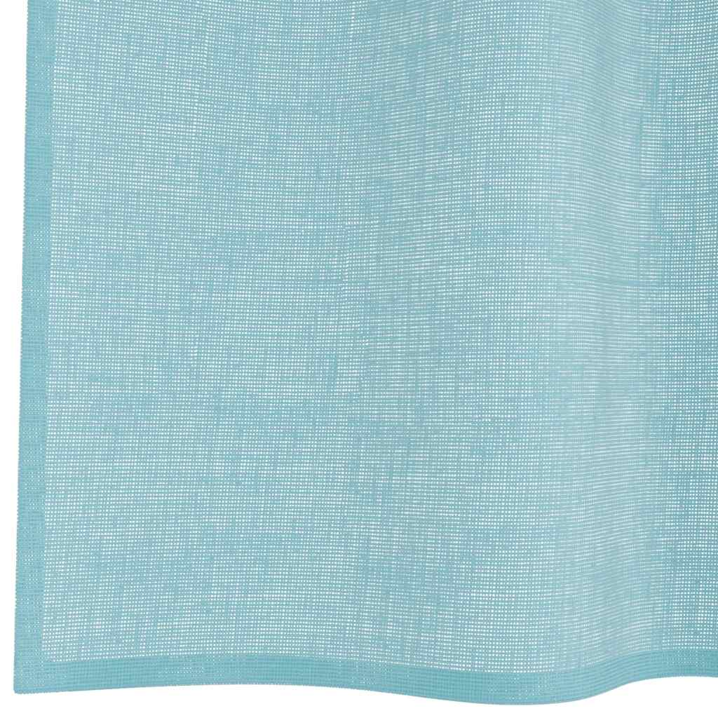 Voilages à passants 2 pièces Turquoise 140x225 cm