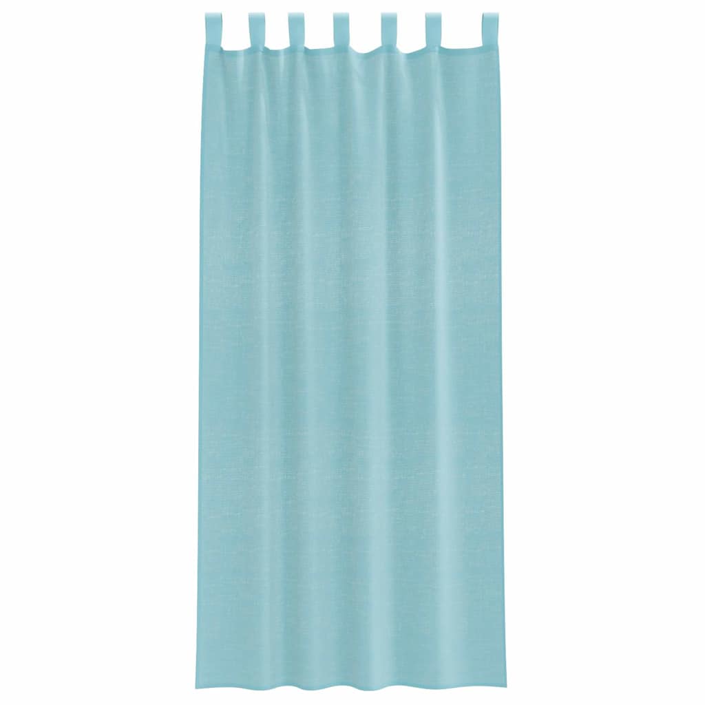 Voile Vorhänge mit Schlaufen 2 Stk. Türkis 140x245 cm