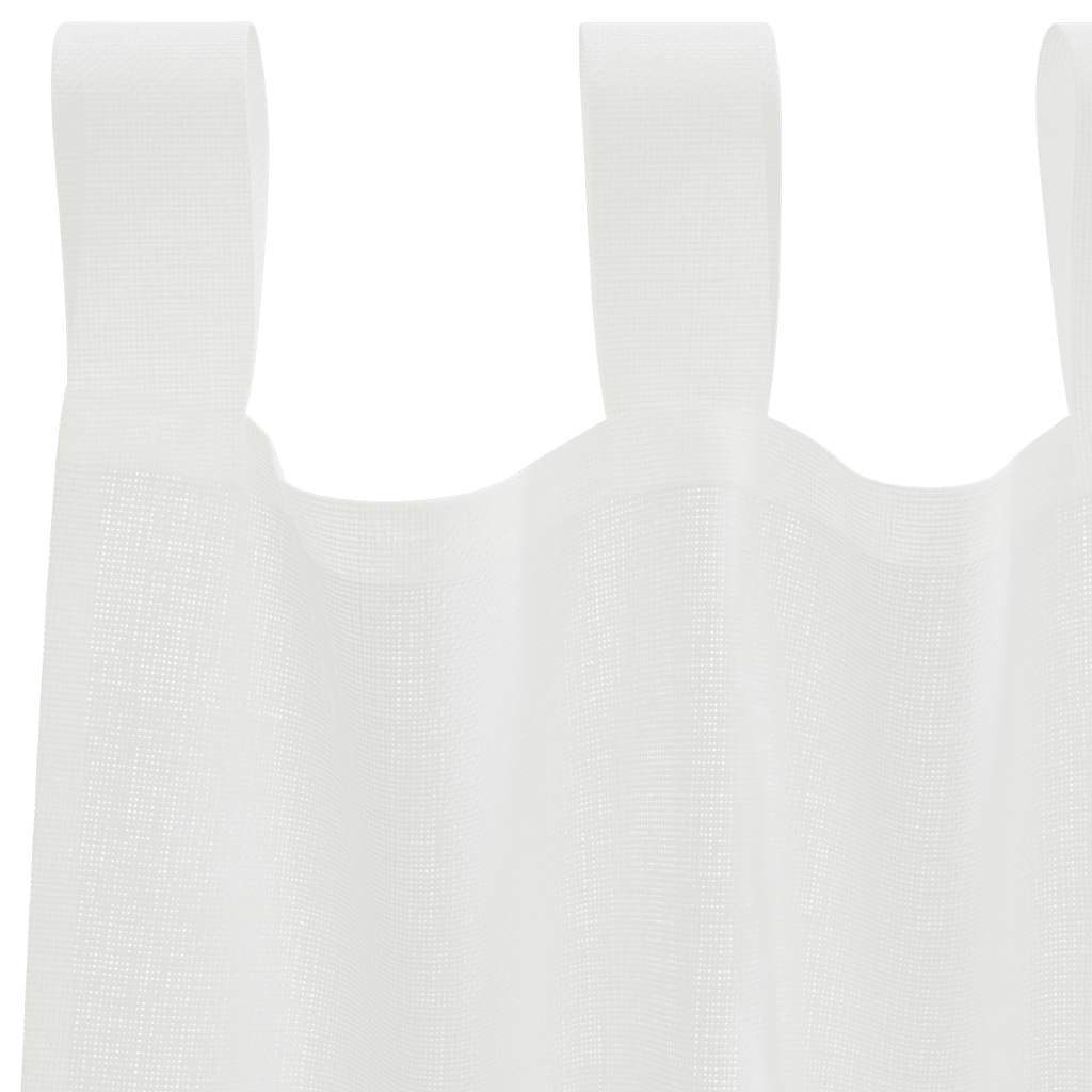 Voile Vorhänge mit Schlaufen 2 Stk. Weiß 140x225 cm