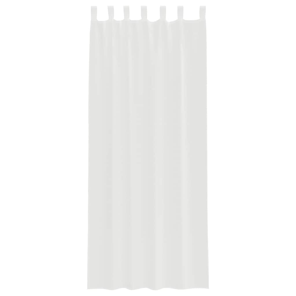 Voile Vorhänge mit Schlaufen 2 Stk. Weiß 140x260 cm